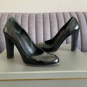 Coach High Block Heel Women Patent Pumps